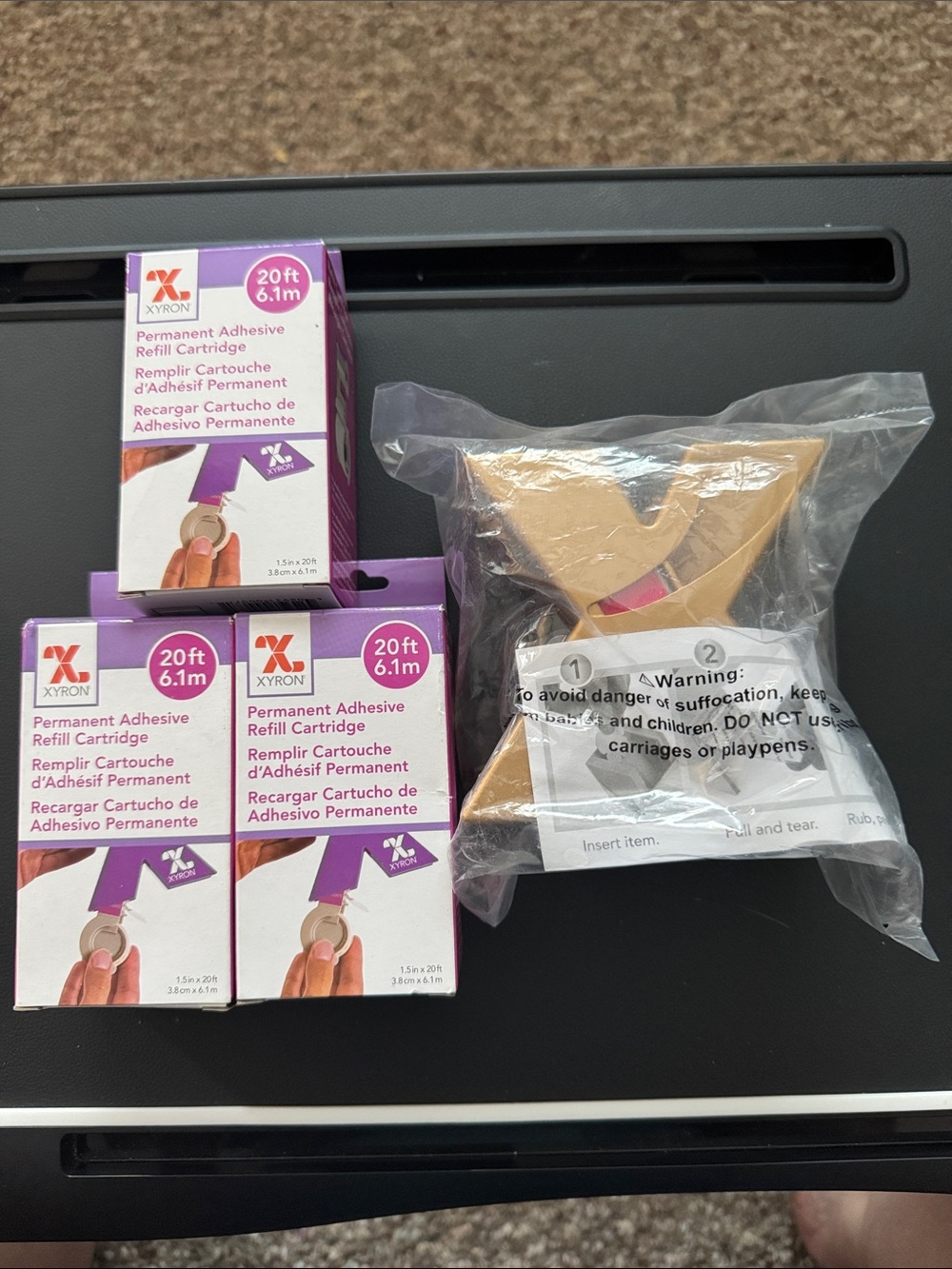 Xyron Permanent Adhesive Refill Cartridge - Purple - 20 ft